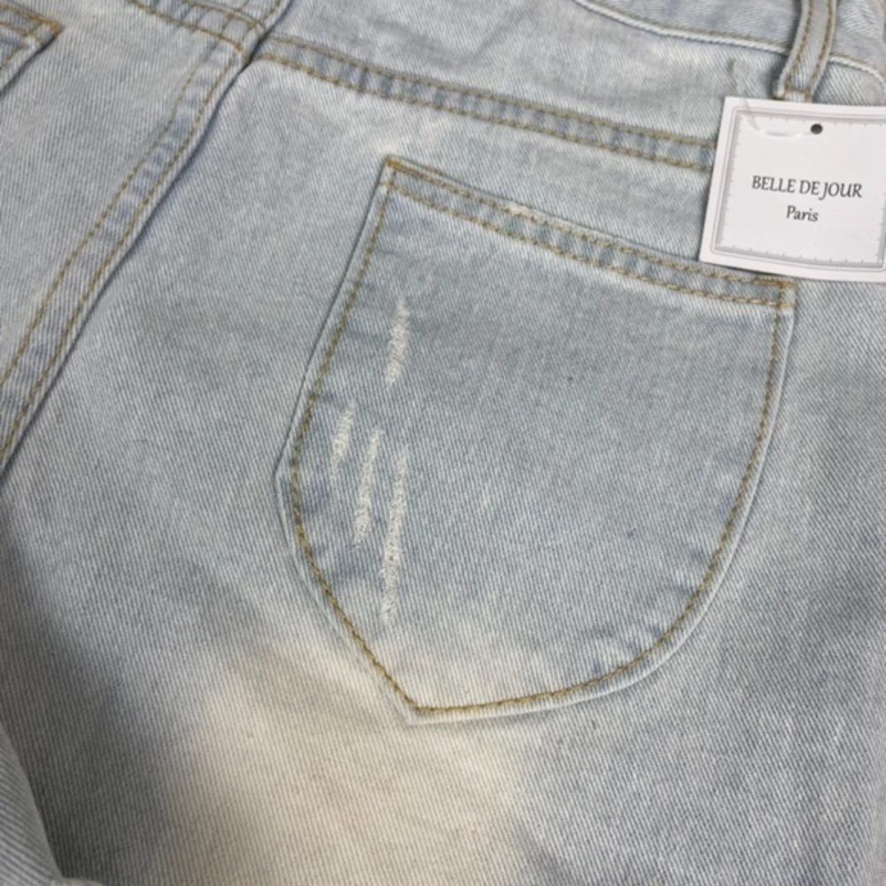 BELLE DE JOUR Light Blue Cutoff Shorts Medium - Picture 10 of 13